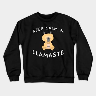 Keep Calm And Llamaste Pose 2 Crewneck Sweatshirt